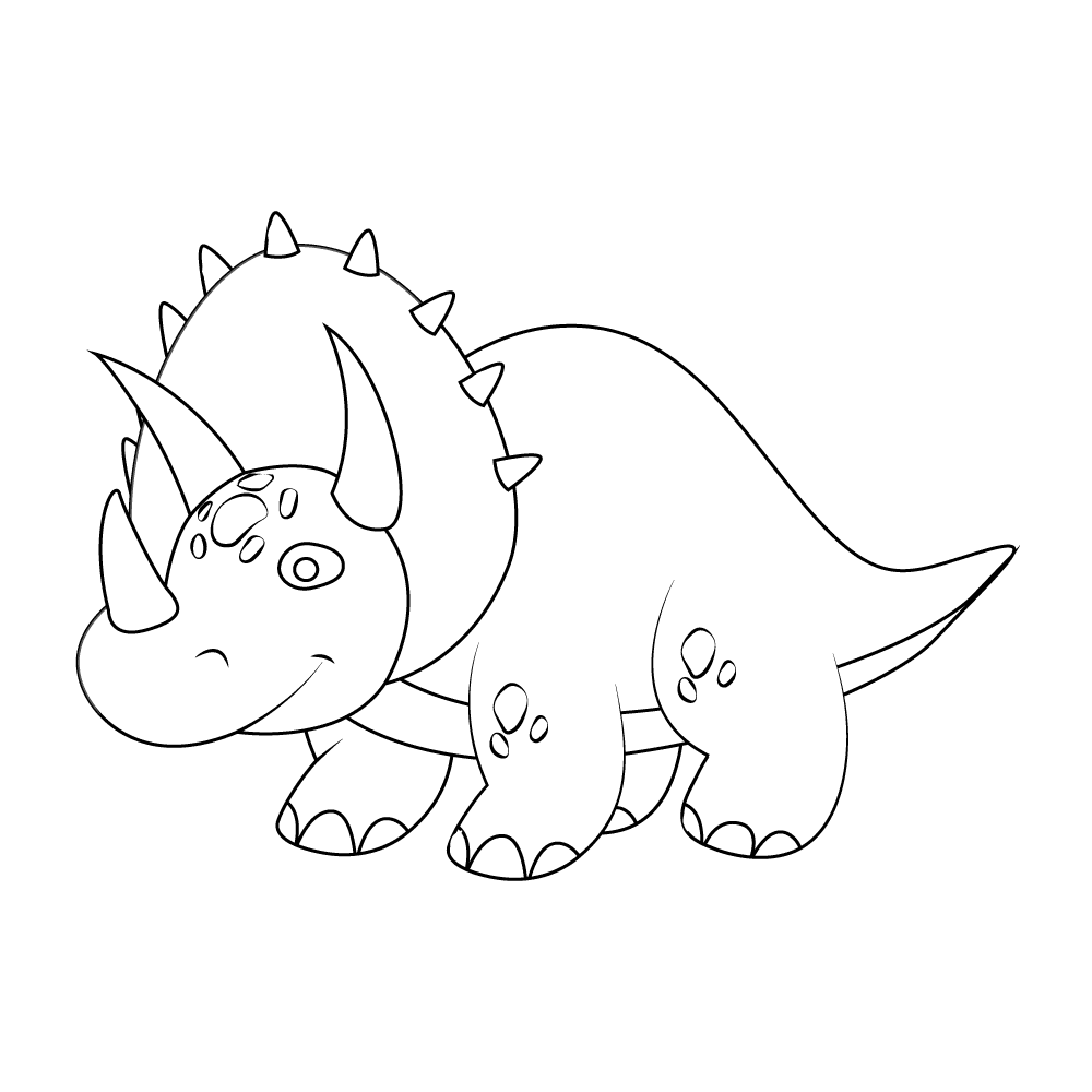 How to Draw A Triceratops Step by Step Step  11