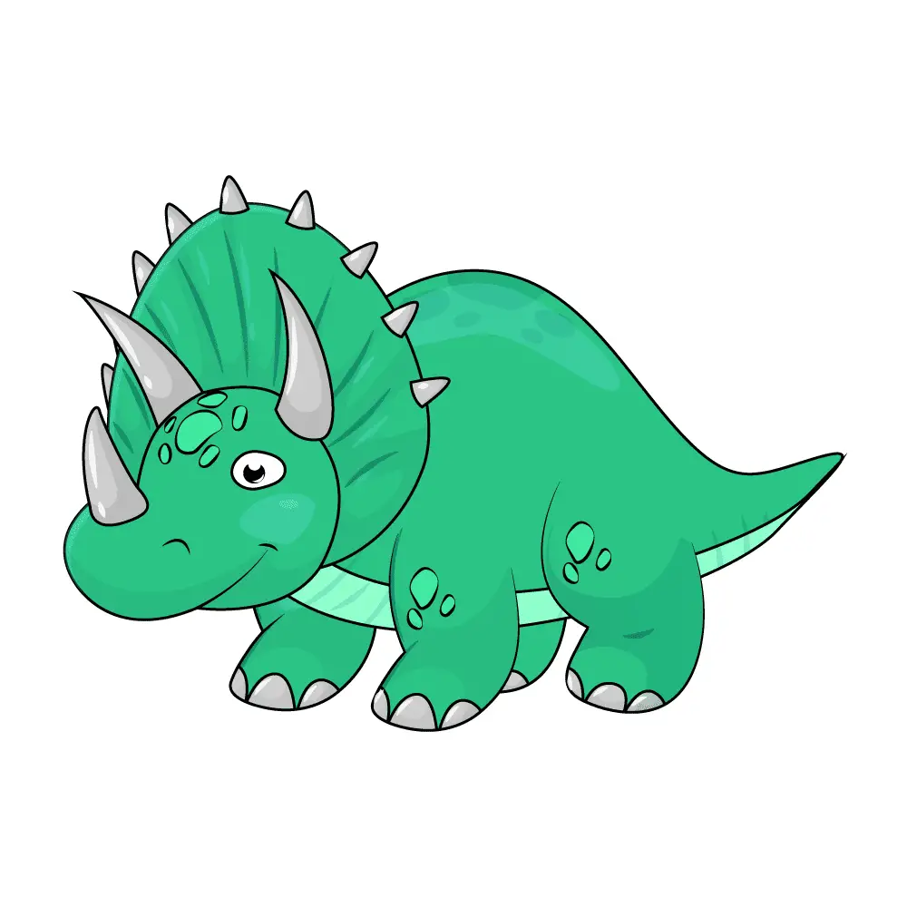 How to Draw A Triceratops Step by Step Step  12