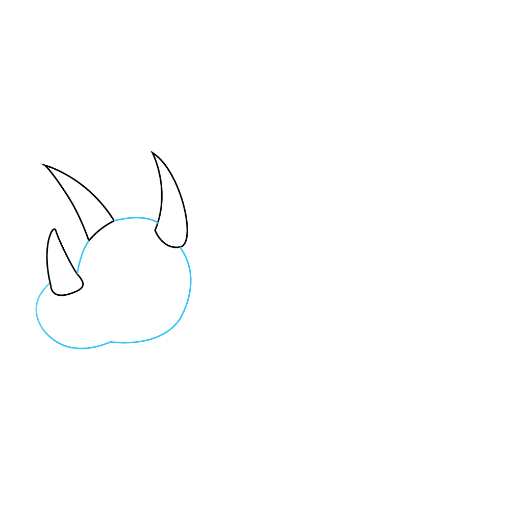 How to Draw A Triceratops Step by Step Step  2