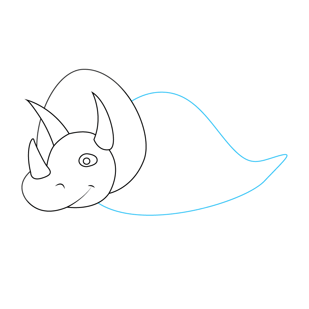 How to Draw A Triceratops Step by Step Step  5