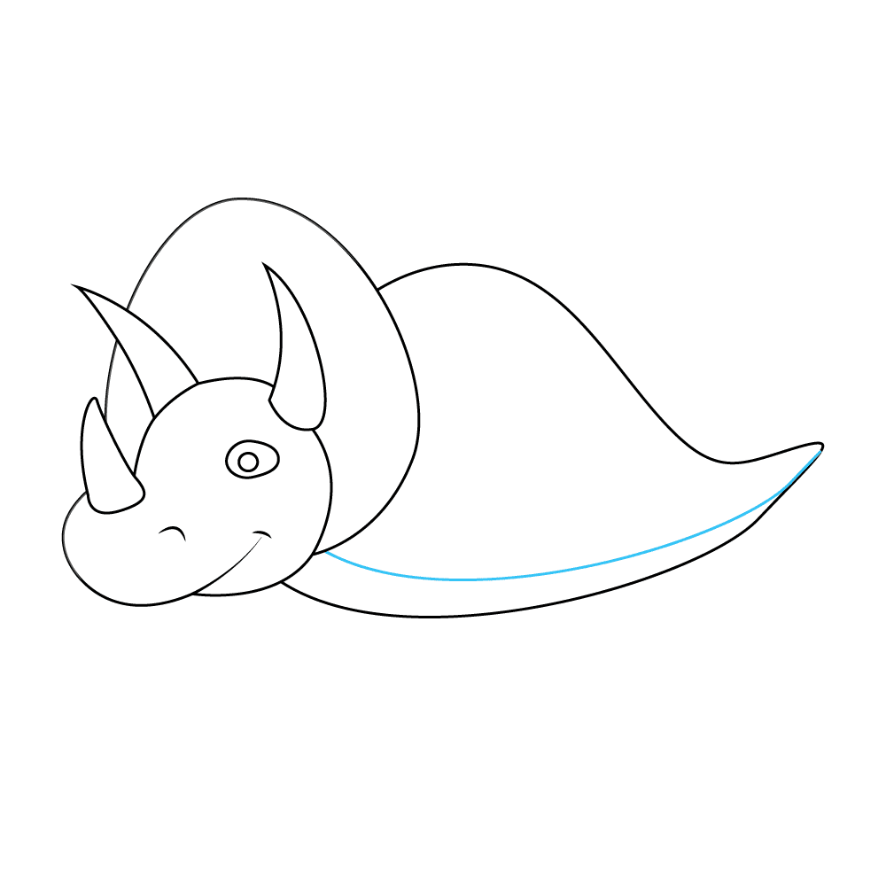 How to Draw A Triceratops Step by Step Step  6