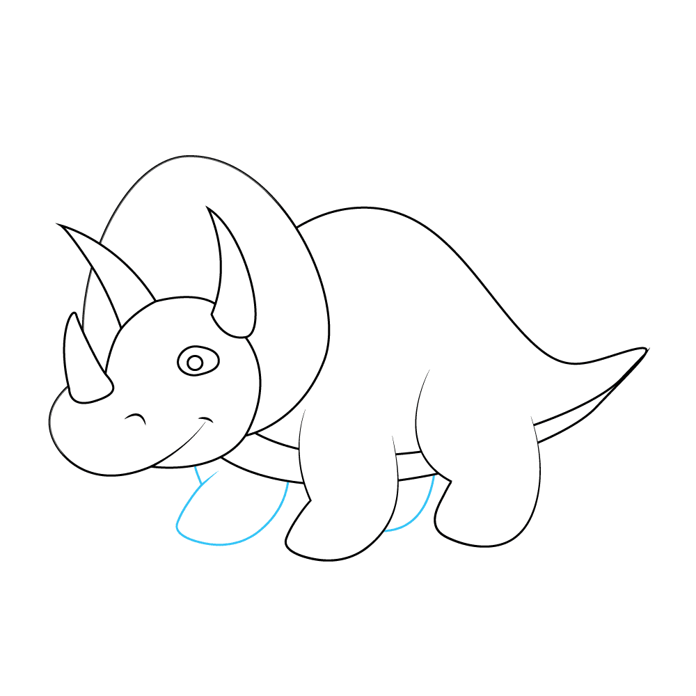 How to Draw A Triceratops Step by Step Step  8