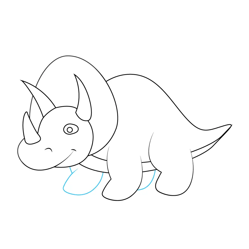 How to Draw A Triceratops Step by Step Step  8