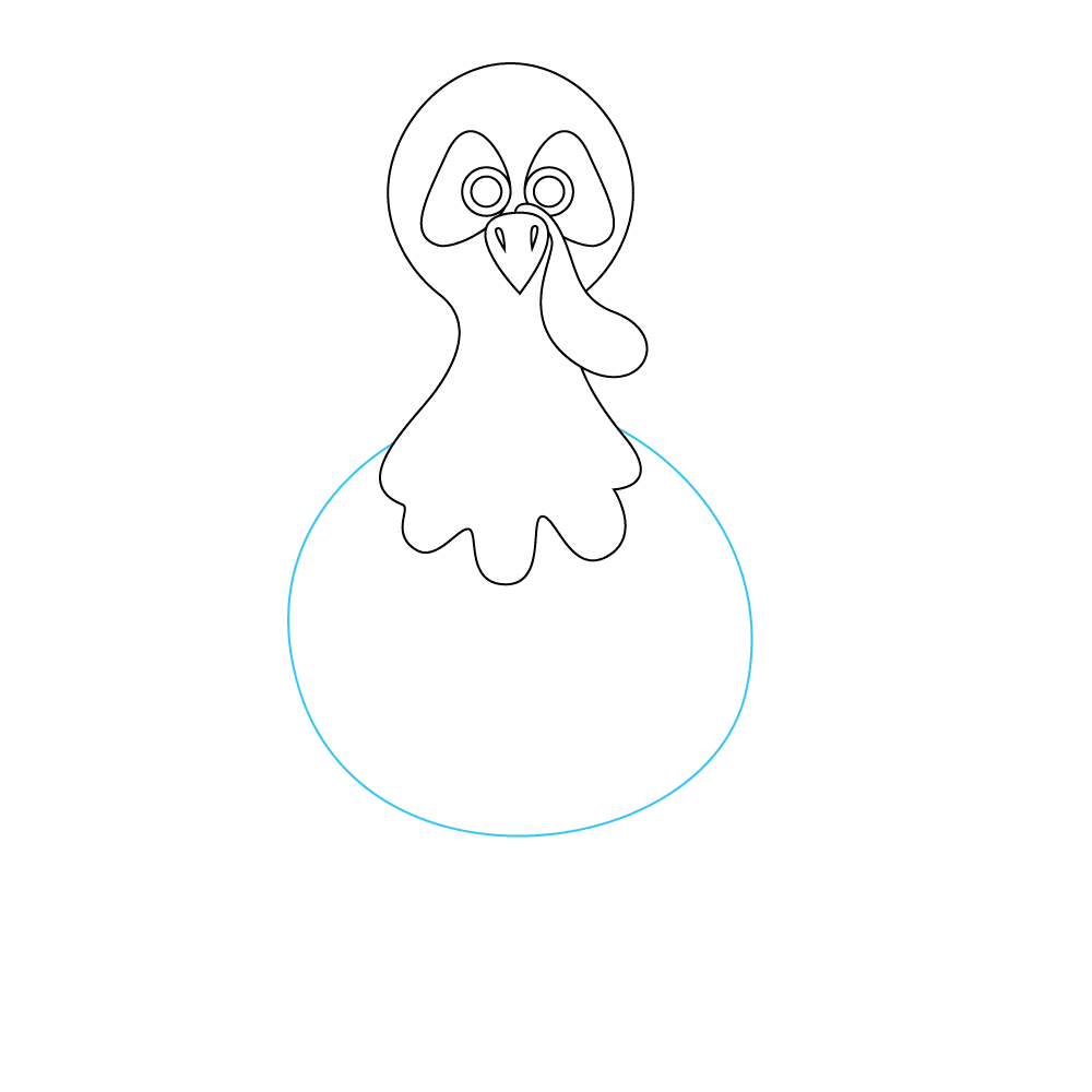 How to Draw A Turkey Step by Step Step  4