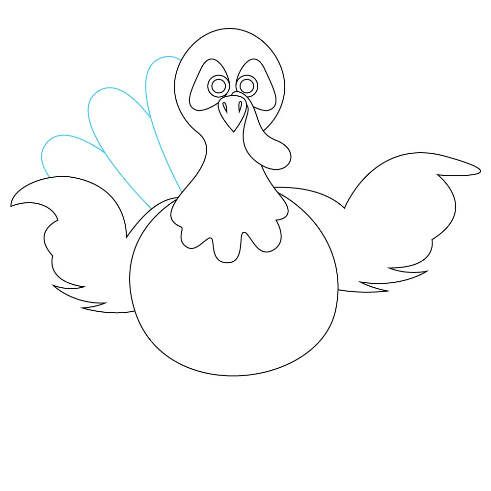 How to Draw A Turkey Step by Step Step  6