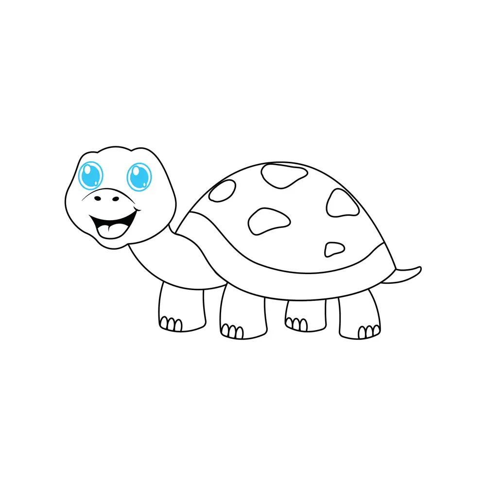 How to Draw A Turtle Step by Step Step  7