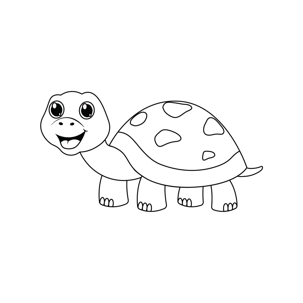How to Draw A Turtle Step by Step Step  8
