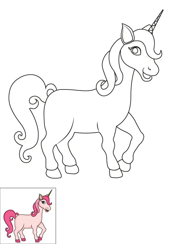 How to Draw A Unicorn Step by Step Printable Color