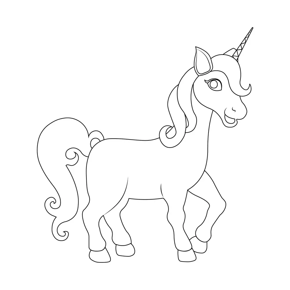 How to Draw A Unicorn Step by Step Step  10
