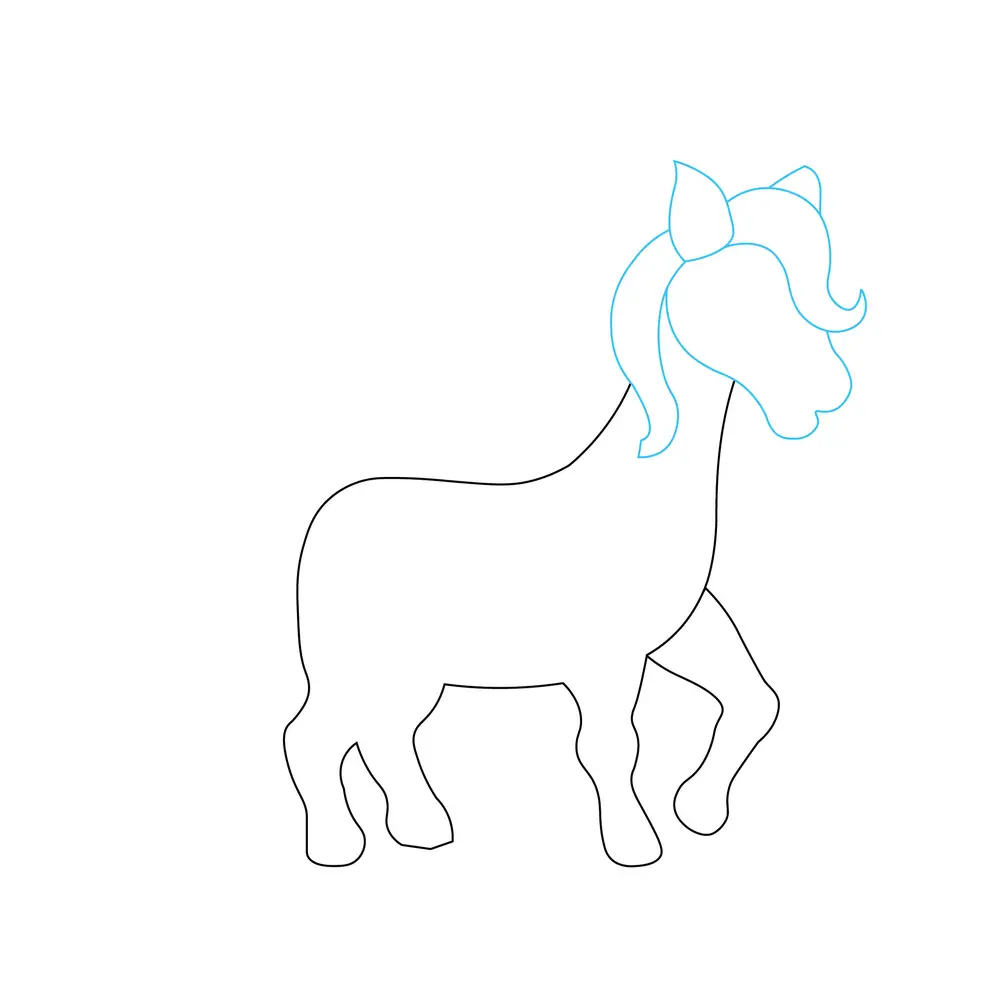 How to Draw A Unicorn Step by Step Step  3