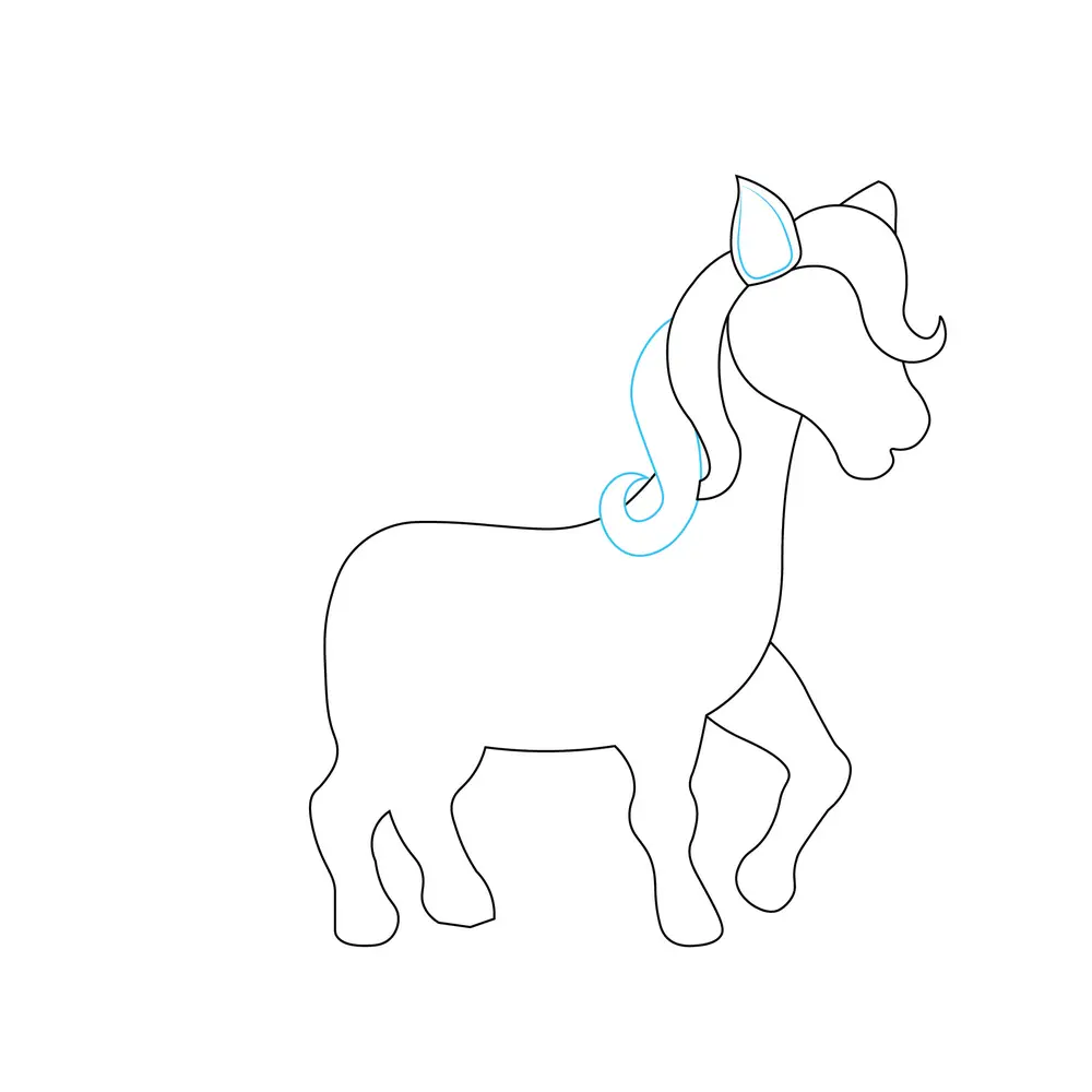 How to Draw A Unicorn Step by Step Step  4
