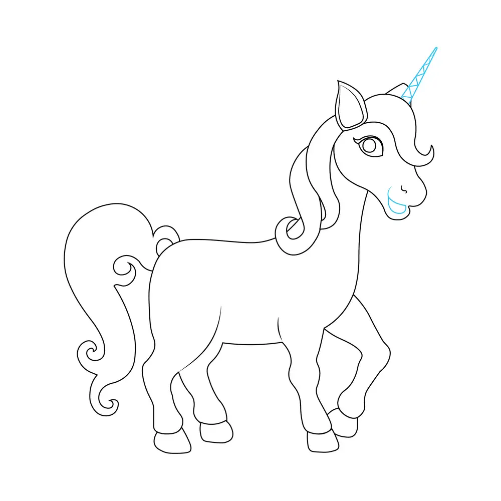 How to Draw A Unicorn Step by Step Step  9