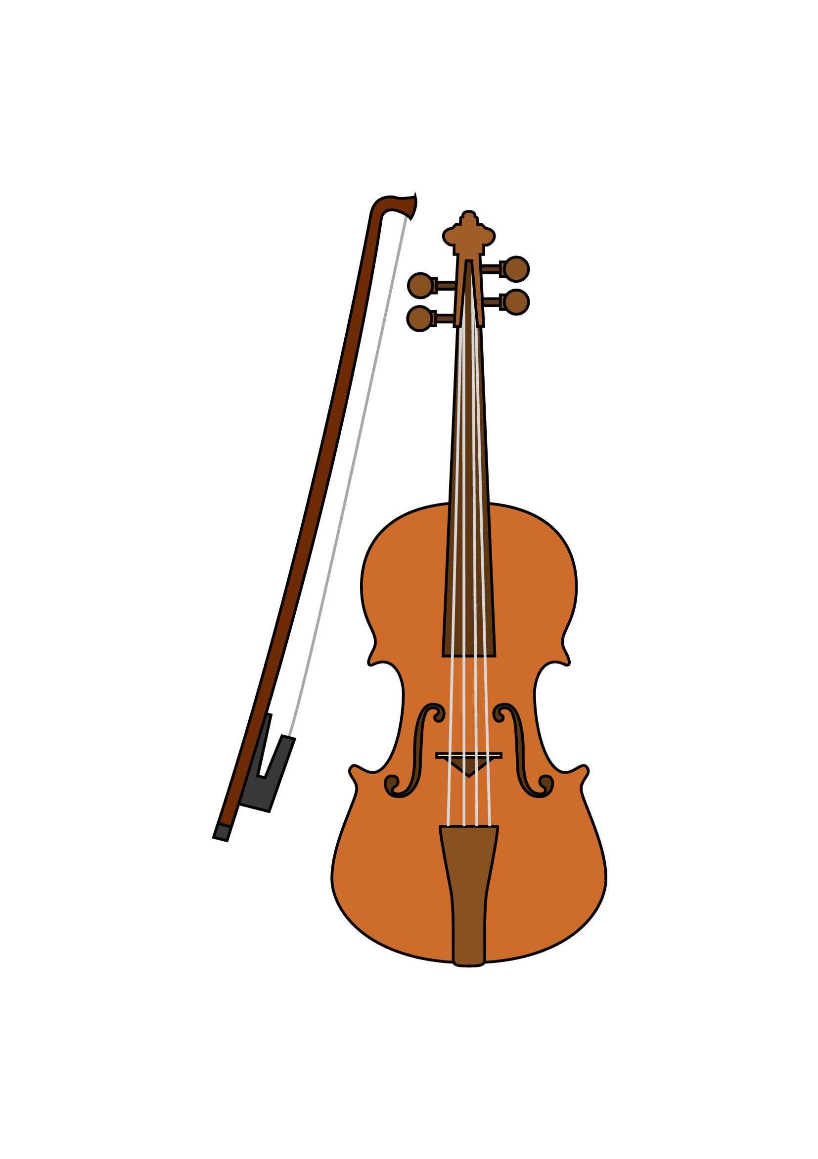 How to Draw A Violin Step by Step Printable