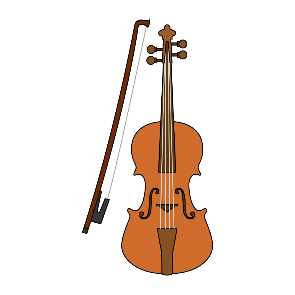 How to Draw A Violin Step by Step Step  11