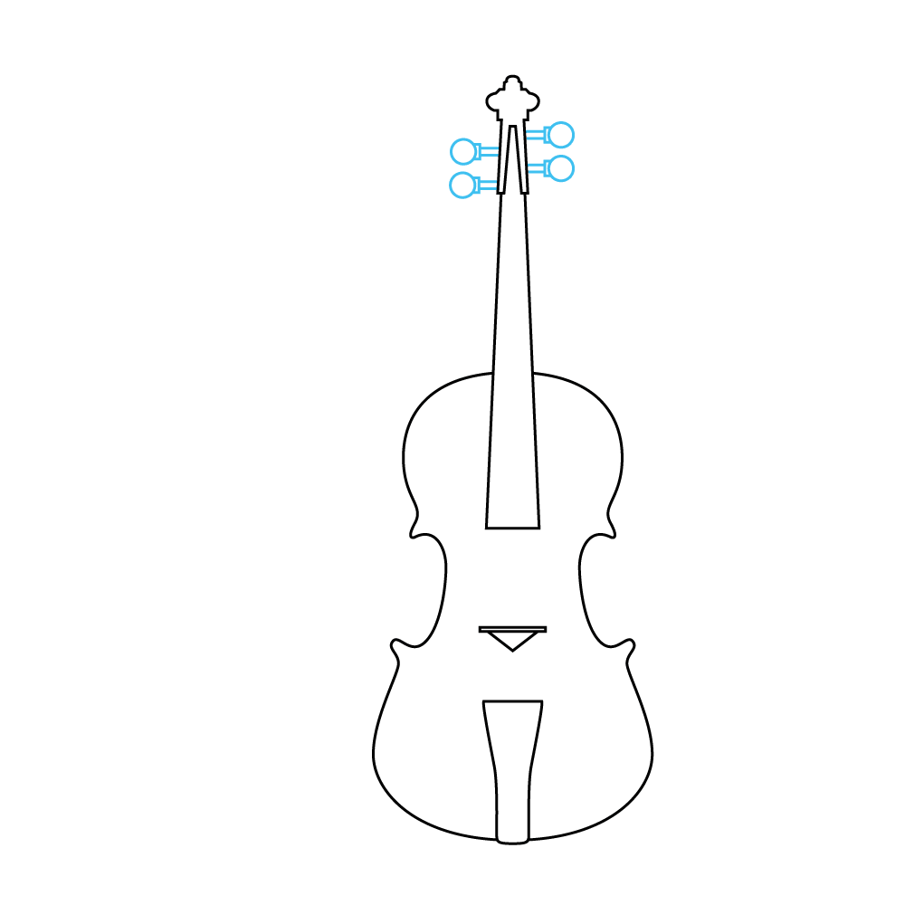 How to Draw A Violin Step by Step Step  6