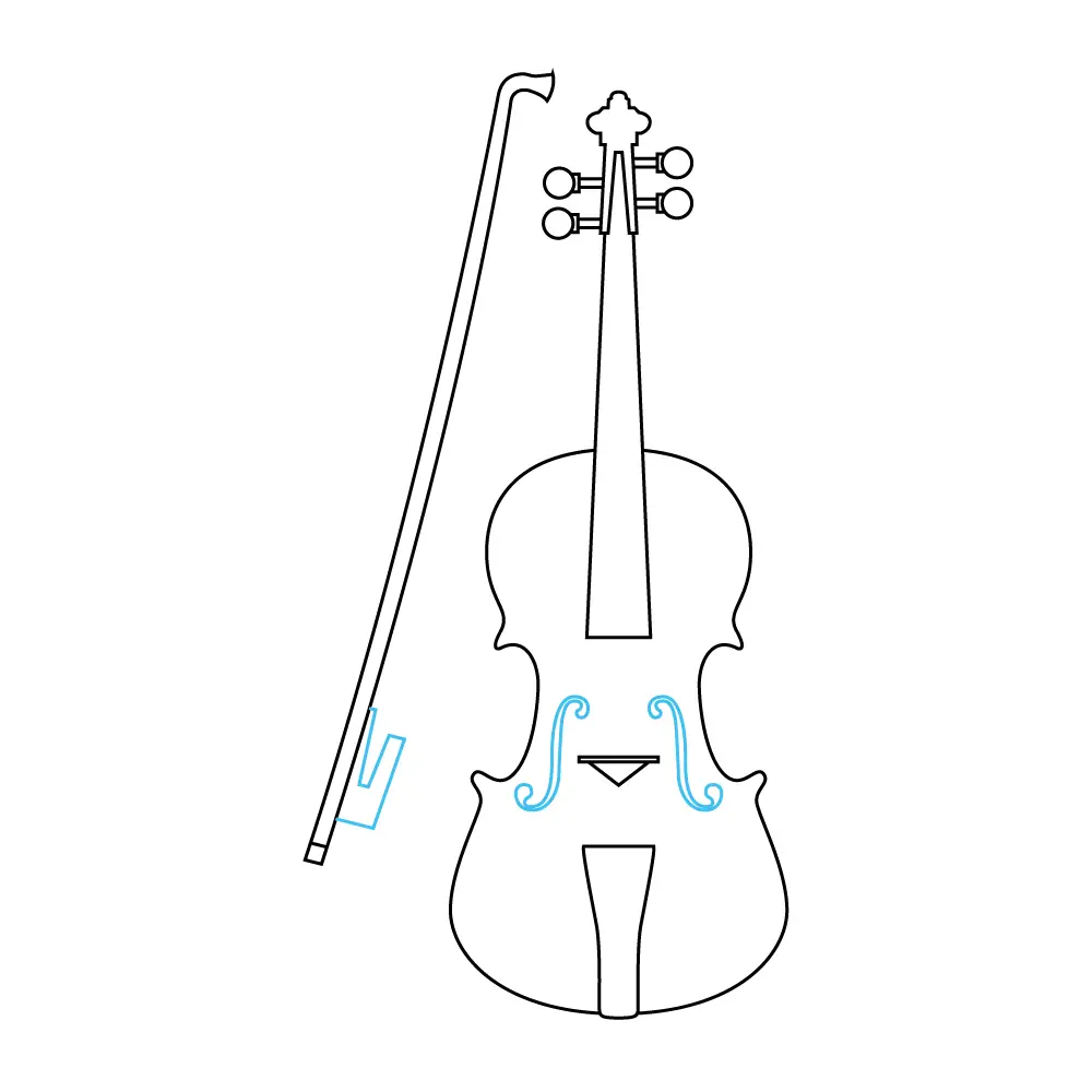 How to Draw A Violin Step by Step Step  8