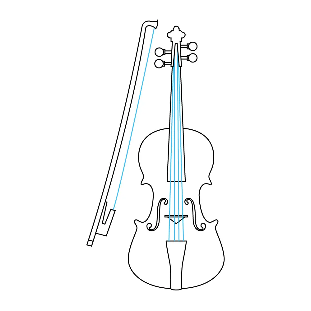 How to Draw A Violin Step by Step Step  9