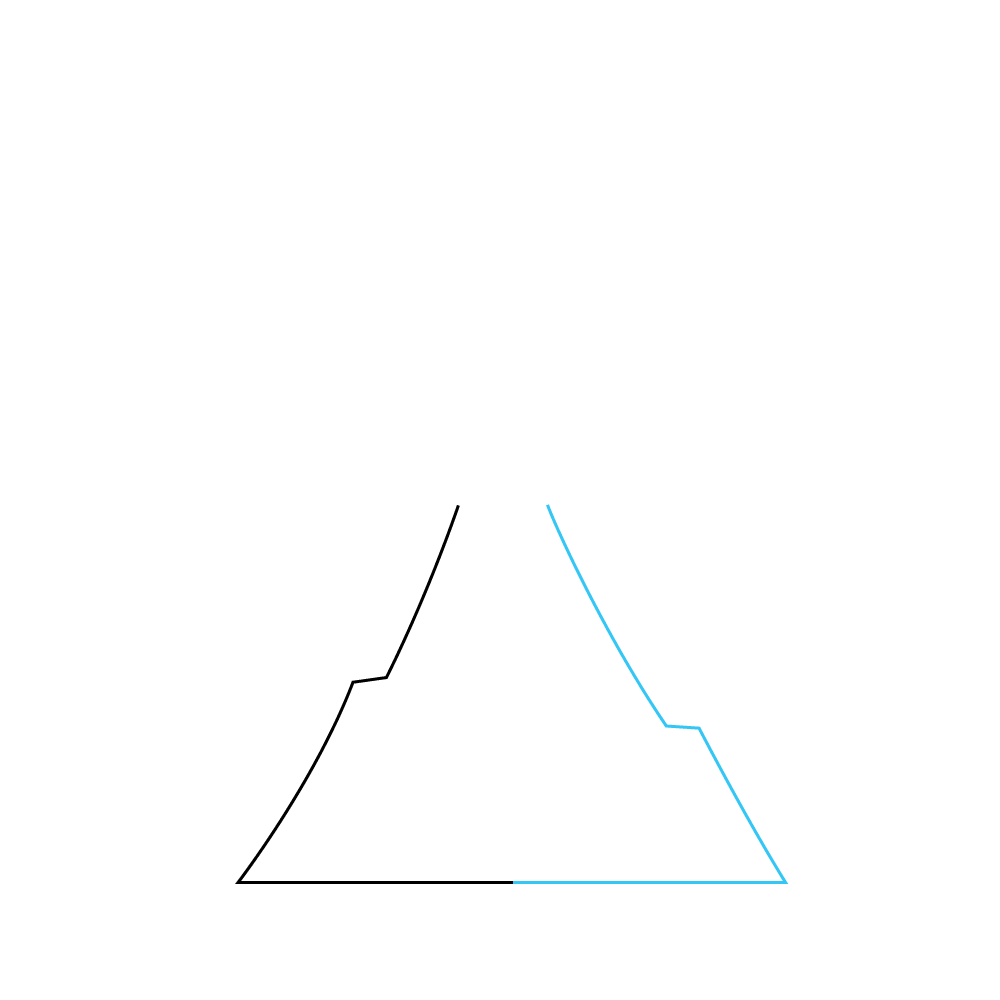 How to Draw A Volcano Step by Step Step  2