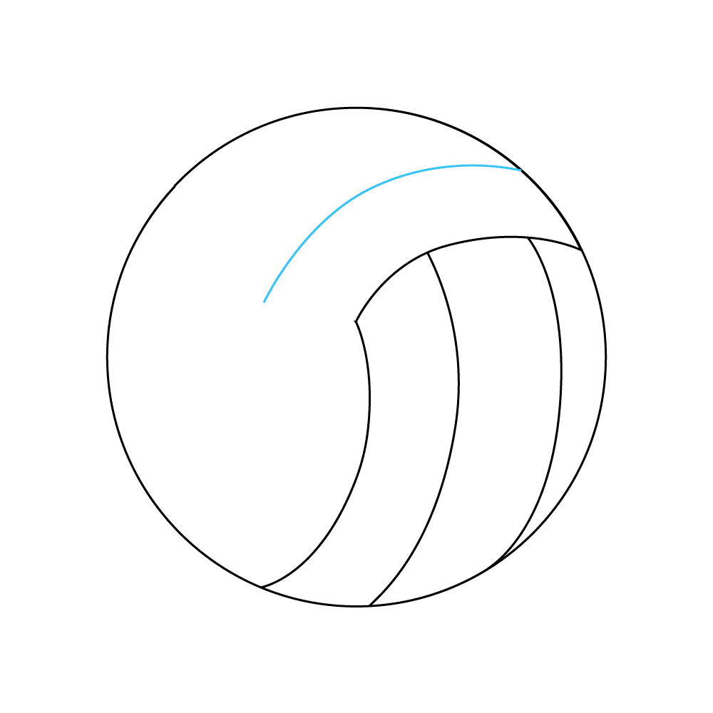 How to Draw A Volleyball Step by Step Step  5