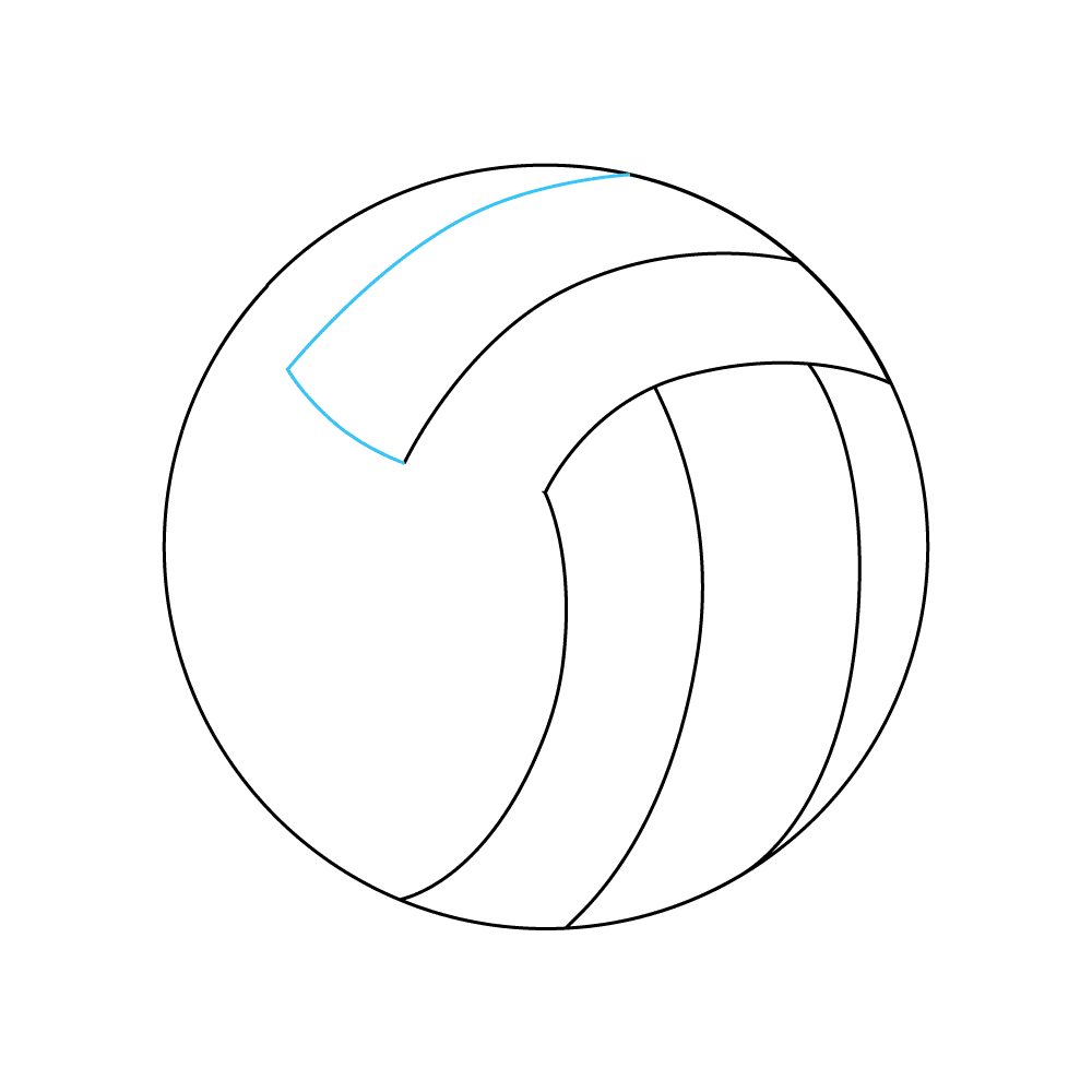 How to Draw A Volleyball Step by Step Step  6
