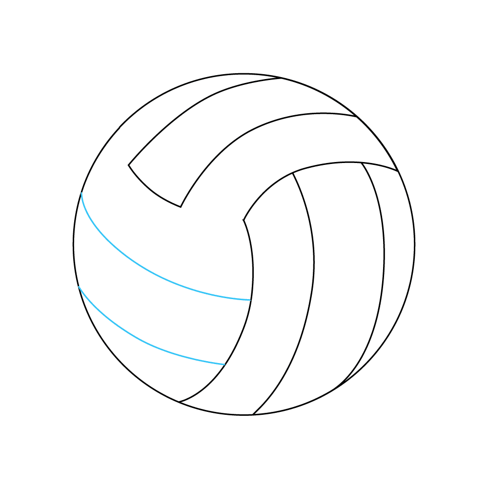 How to Draw A Volleyball Step by Step Step  7