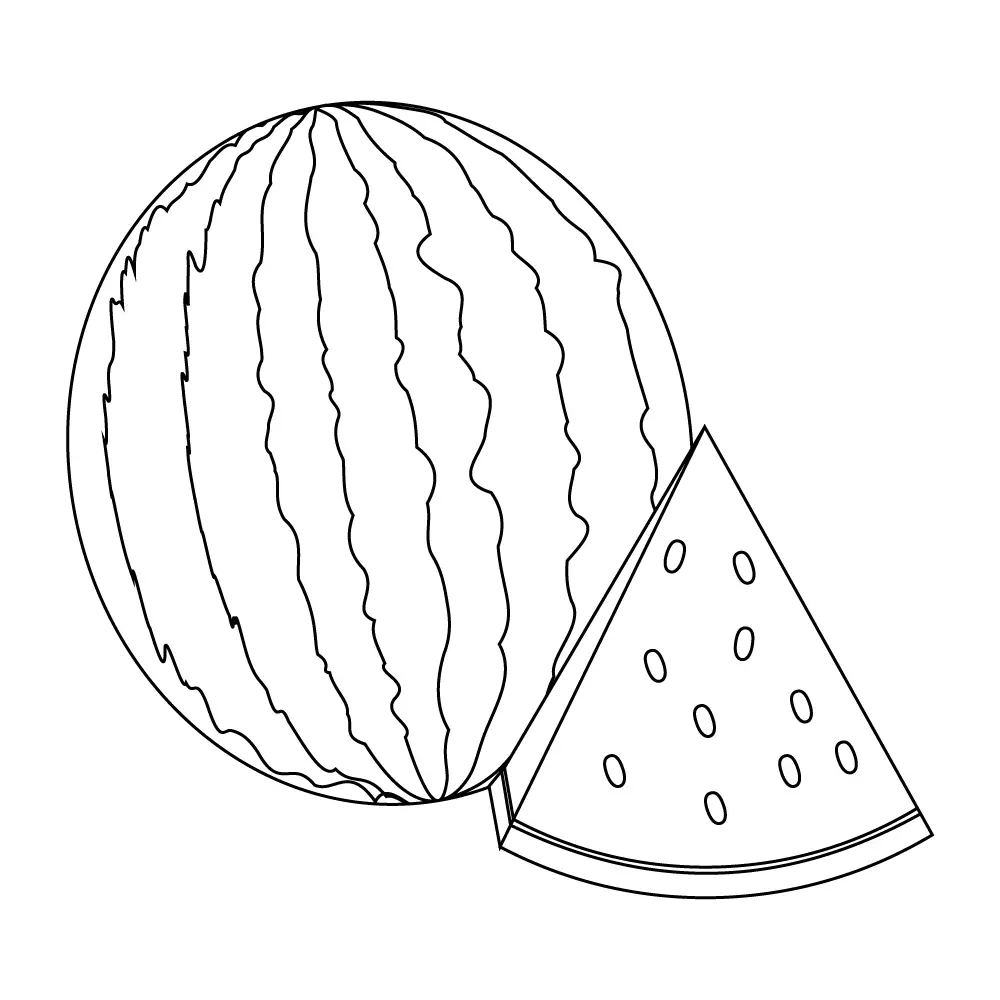 How to Draw A Watermelon Step by Step Step  11