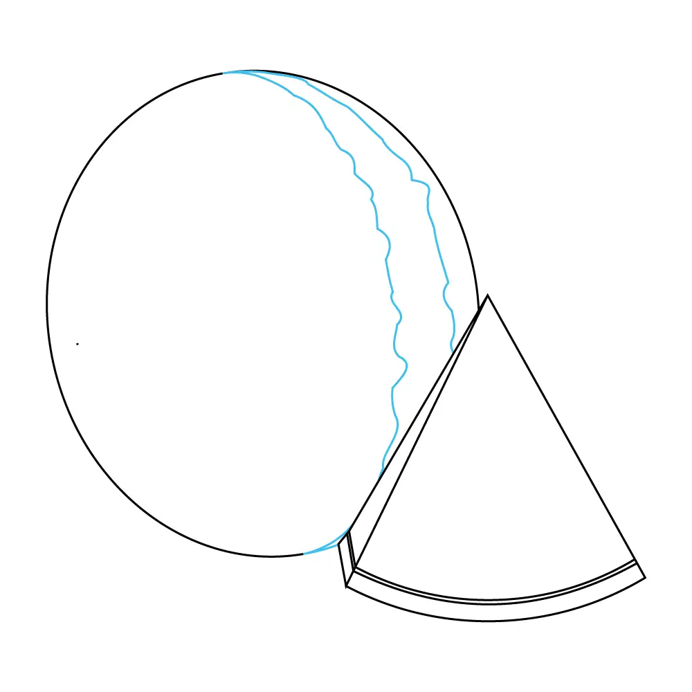 How to Draw A Watermelon Step by Step Step  6