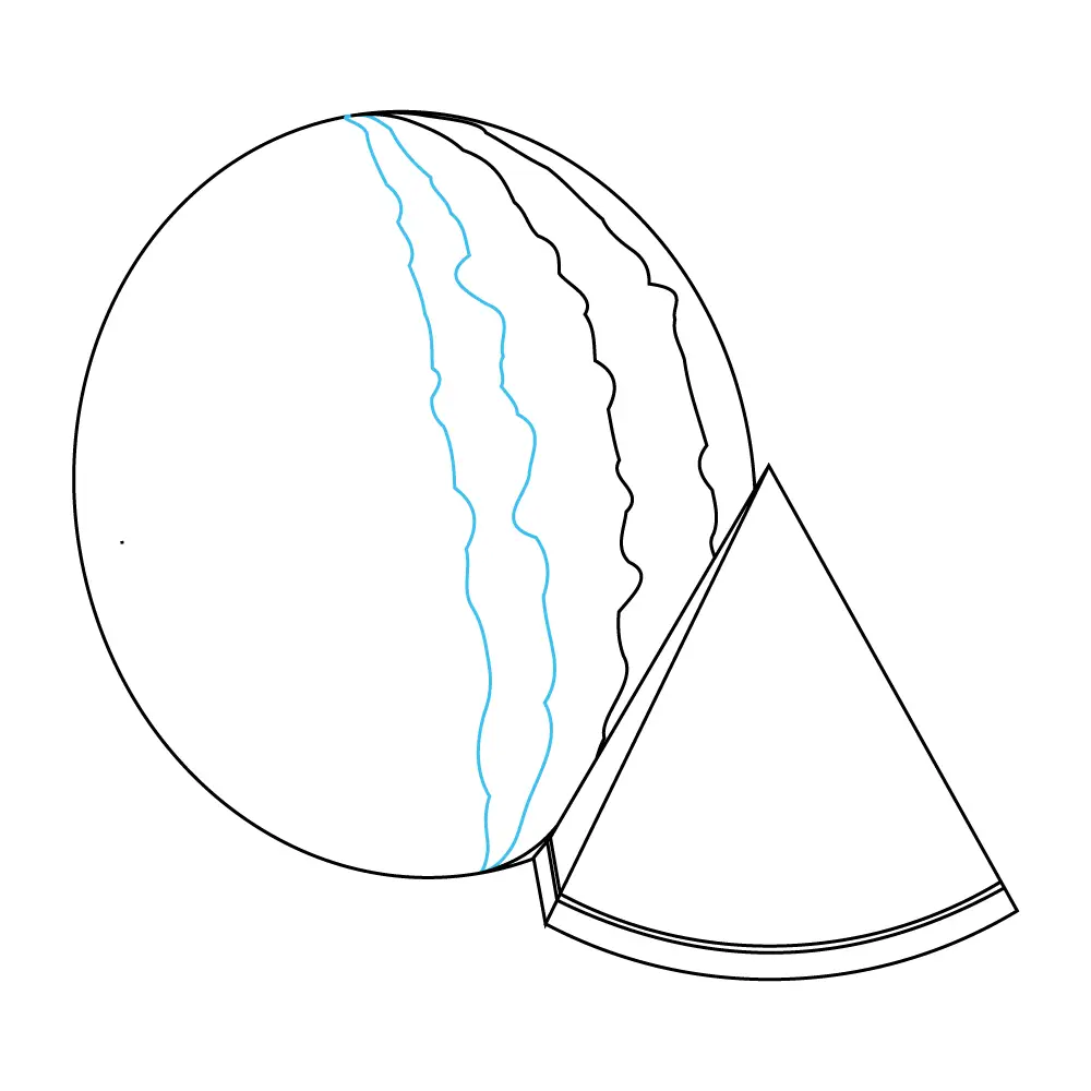 How to Draw A Watermelon Step by Step Step  7
