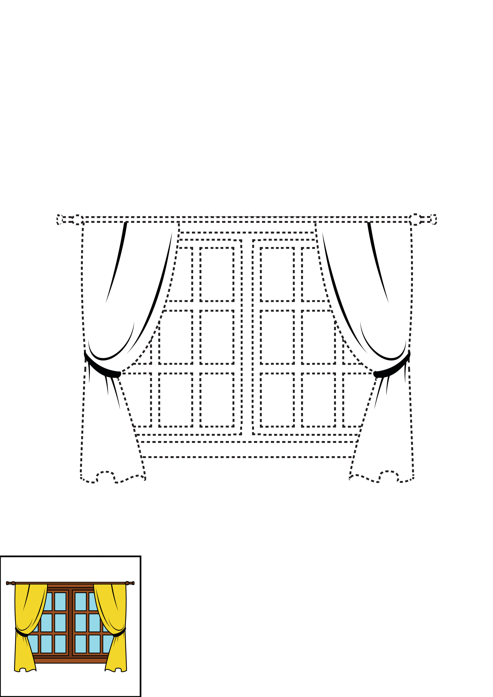 How to Draw A Window Step by Step Printable Dotted