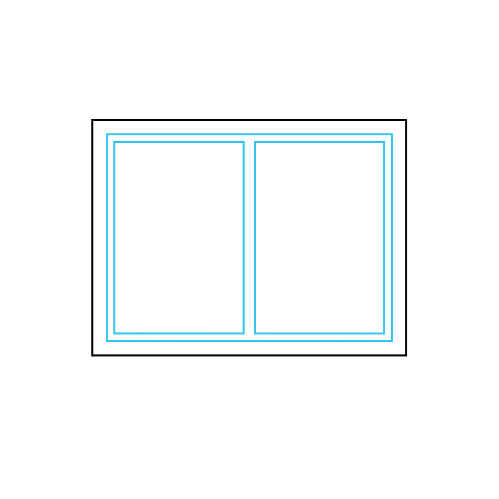 How to Draw A Window Step by Step Step  2