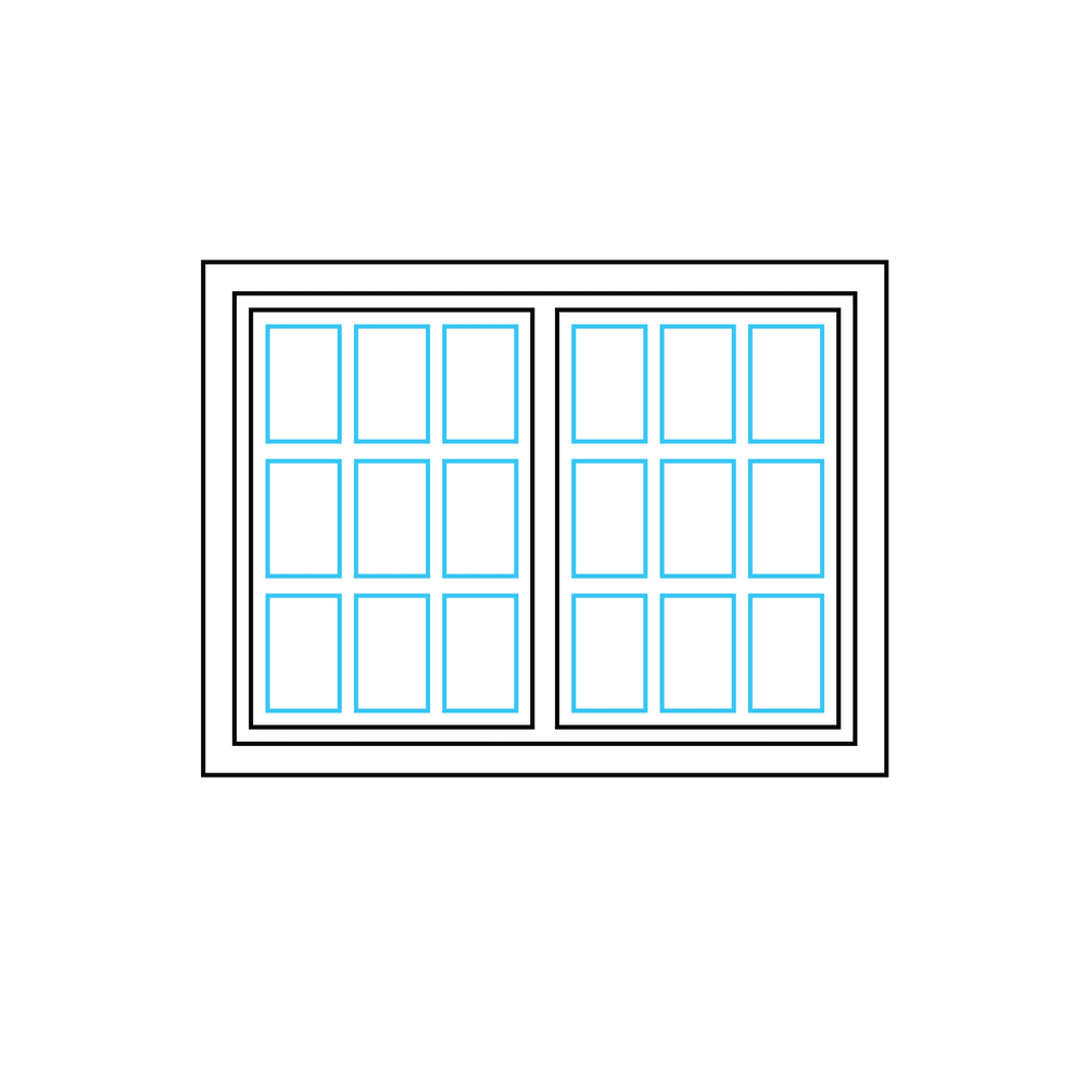 How to Draw A Window Step by Step Step  3