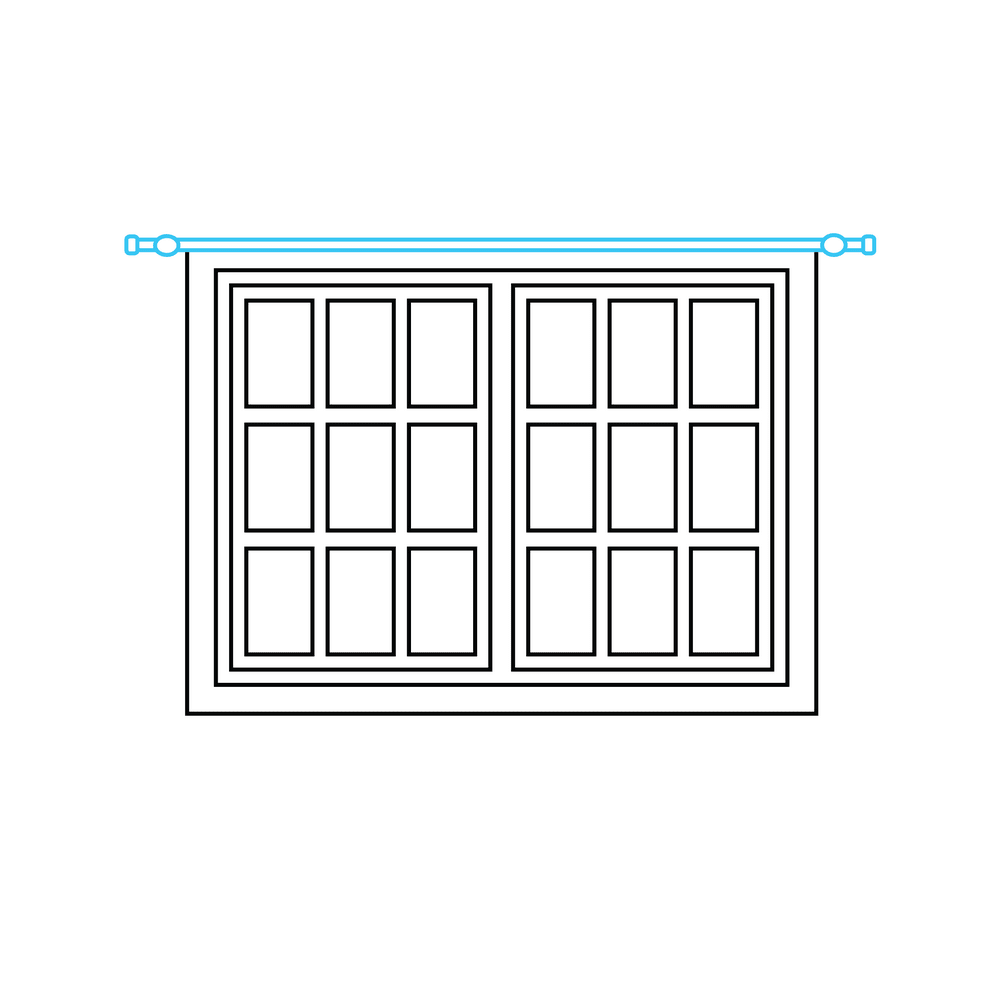 How to Draw A Window Step by Step Step  4