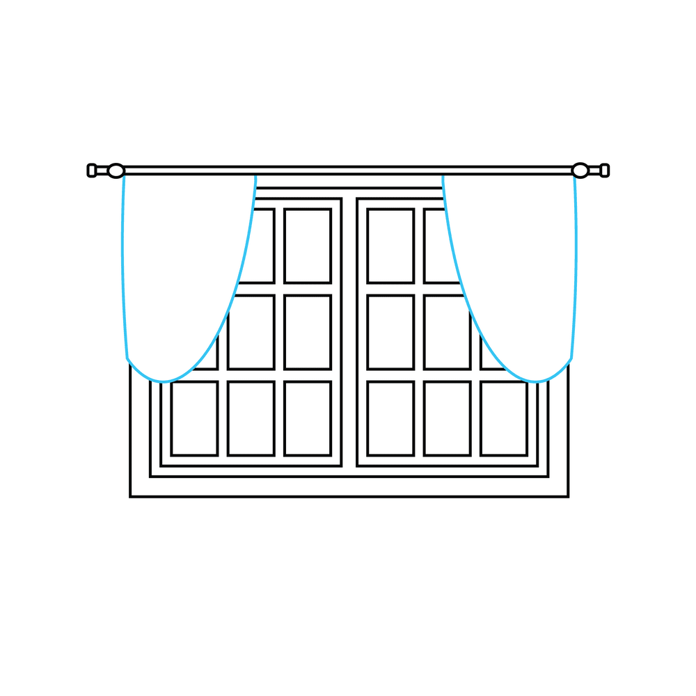 How to Draw A Window Step by Step Step  5