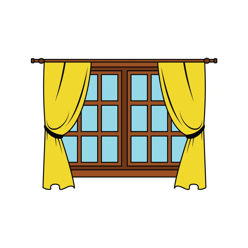 How to Draw A Window Step by Step Step  8