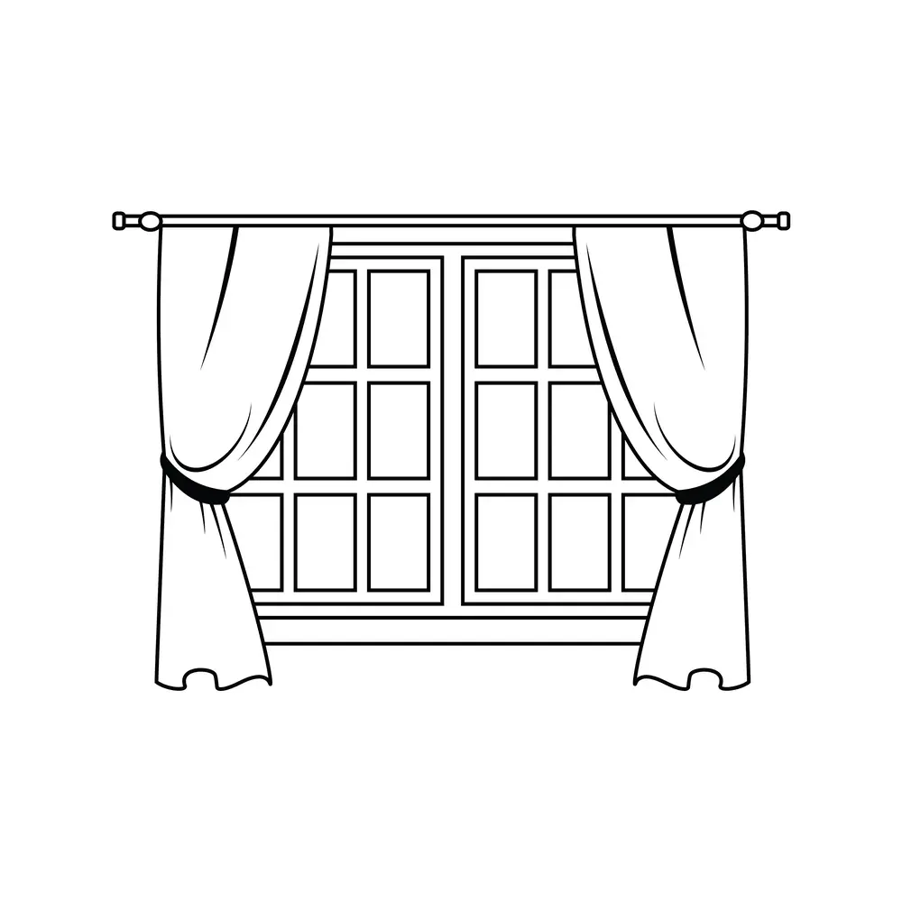 How to Draw A Window Step by Step Step  9