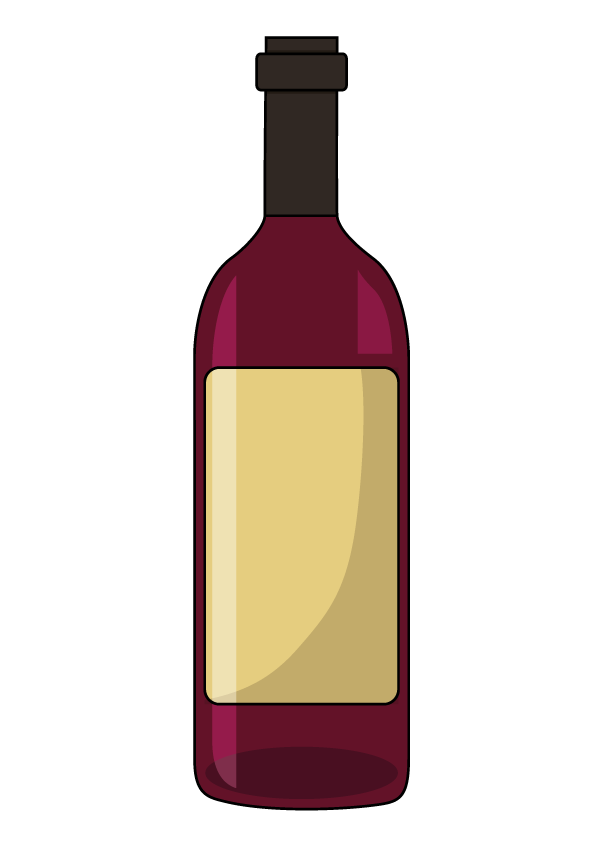 How to Draw A Wine Bottle Step by Step Printable