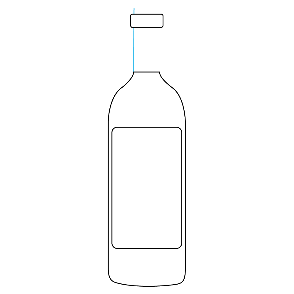 How to Draw A Wine Bottle Step by Step Step  7