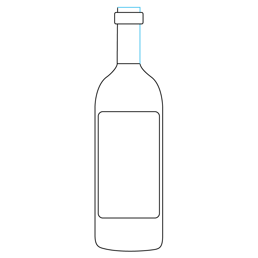 How to Draw A Wine Bottle Step by Step Step  8