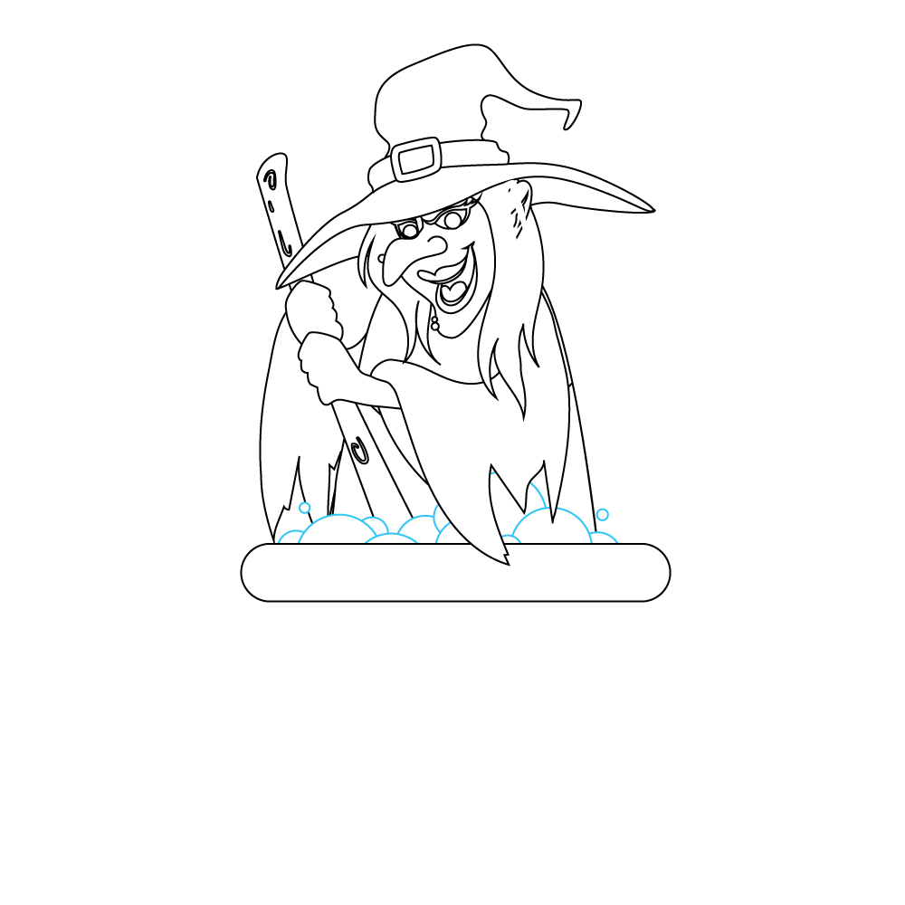 How to Draw A Witch Step by Step Step  10