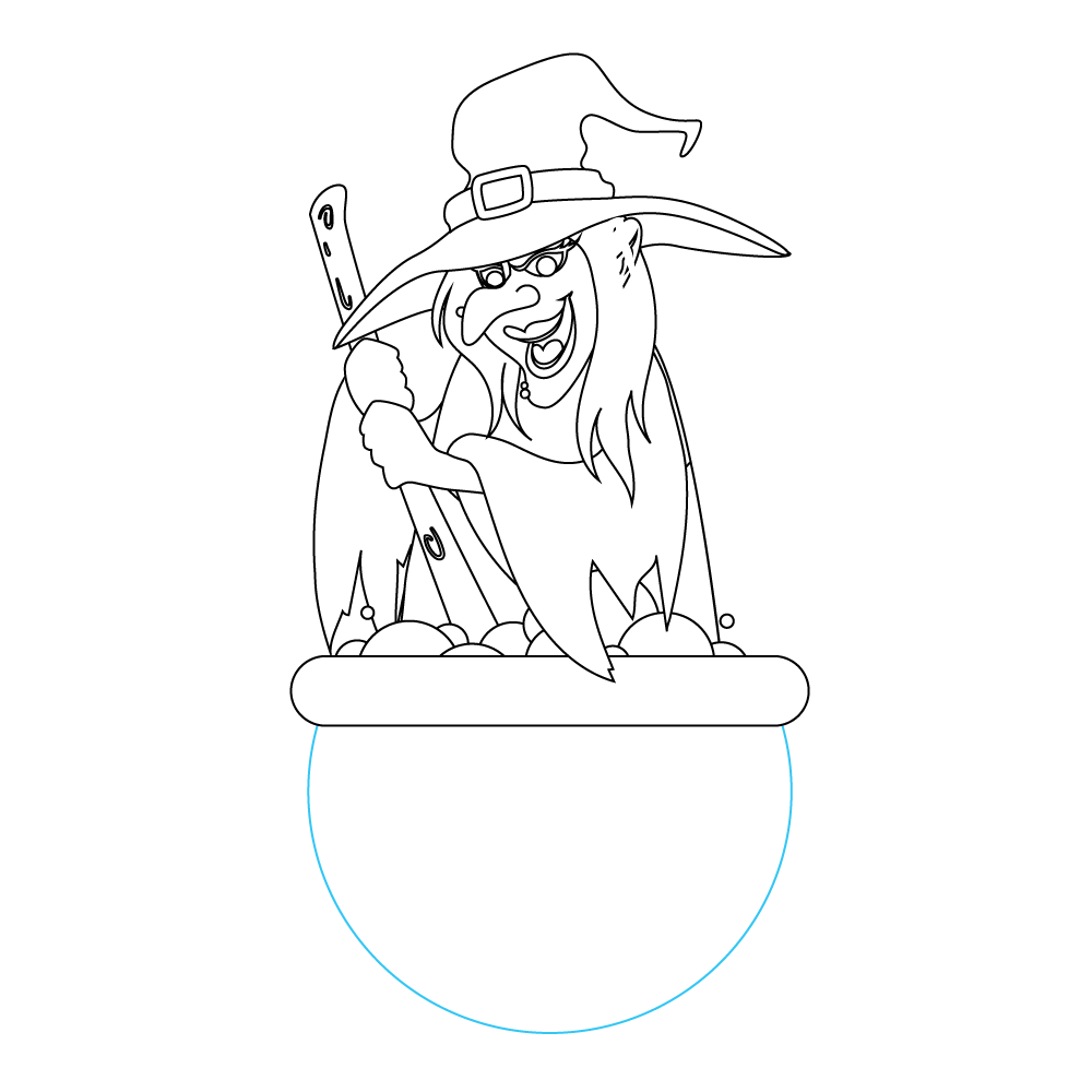 How to Draw A Witch Step by Step Step  11