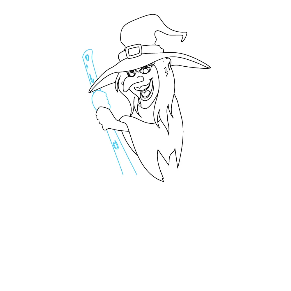 How to Draw A Witch Step by Step Step  7