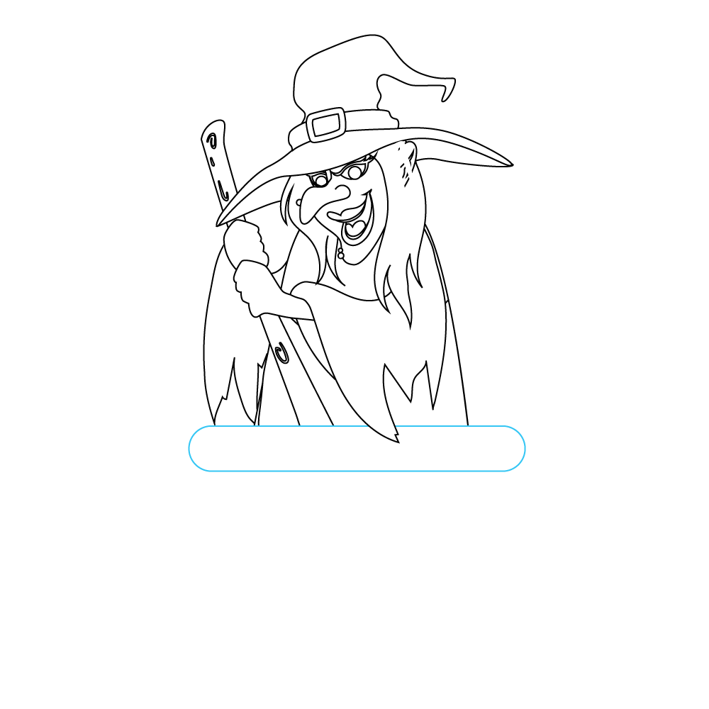 How to Draw A Witch Step by Step Step  9