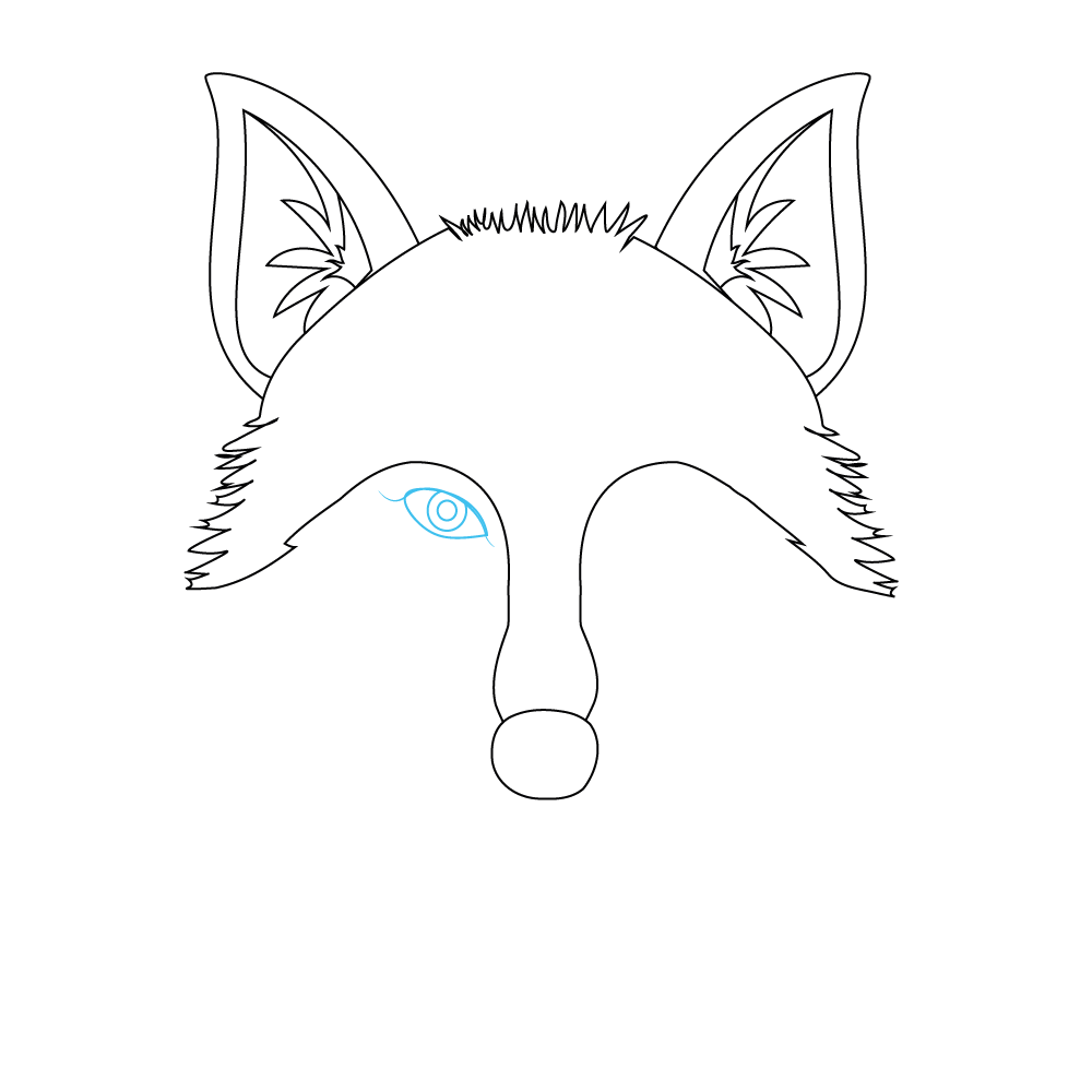 How to Draw A Wolf Head Step by Step Step  5