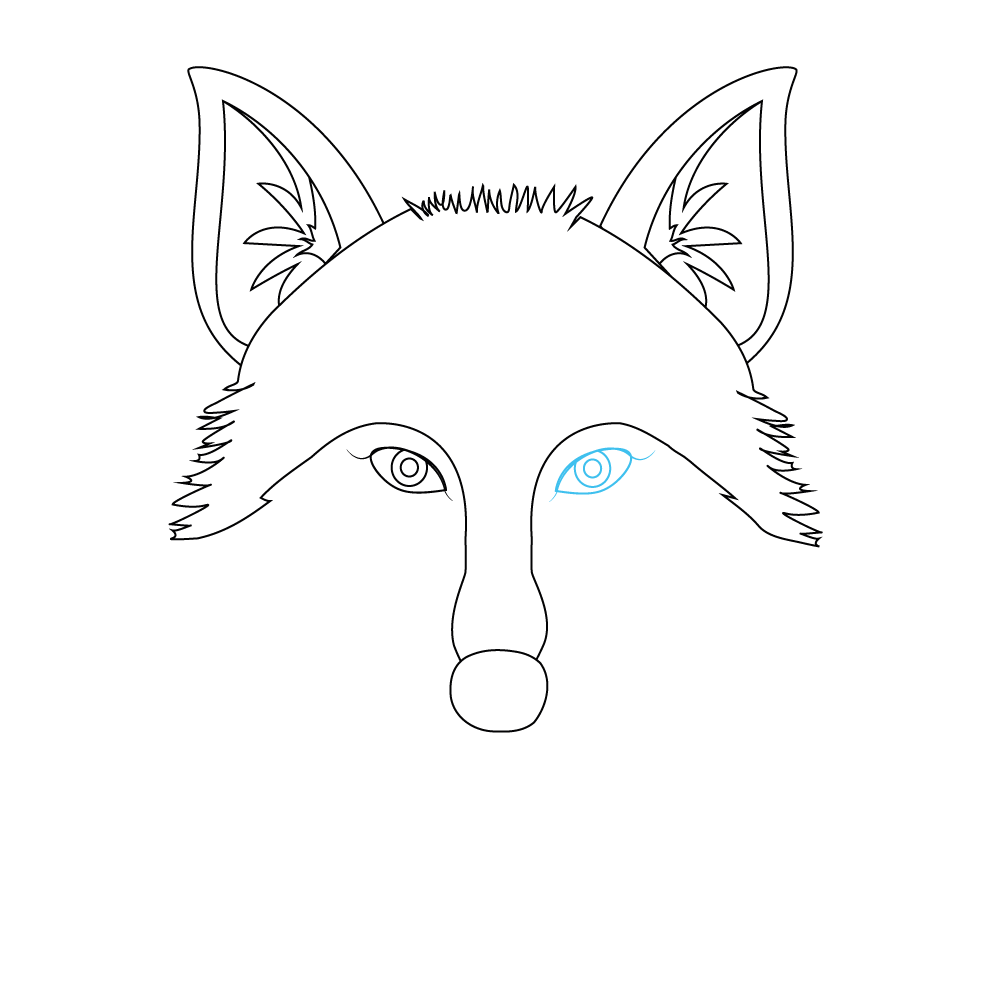 How to Draw A Wolf Head Step by Step Step  6