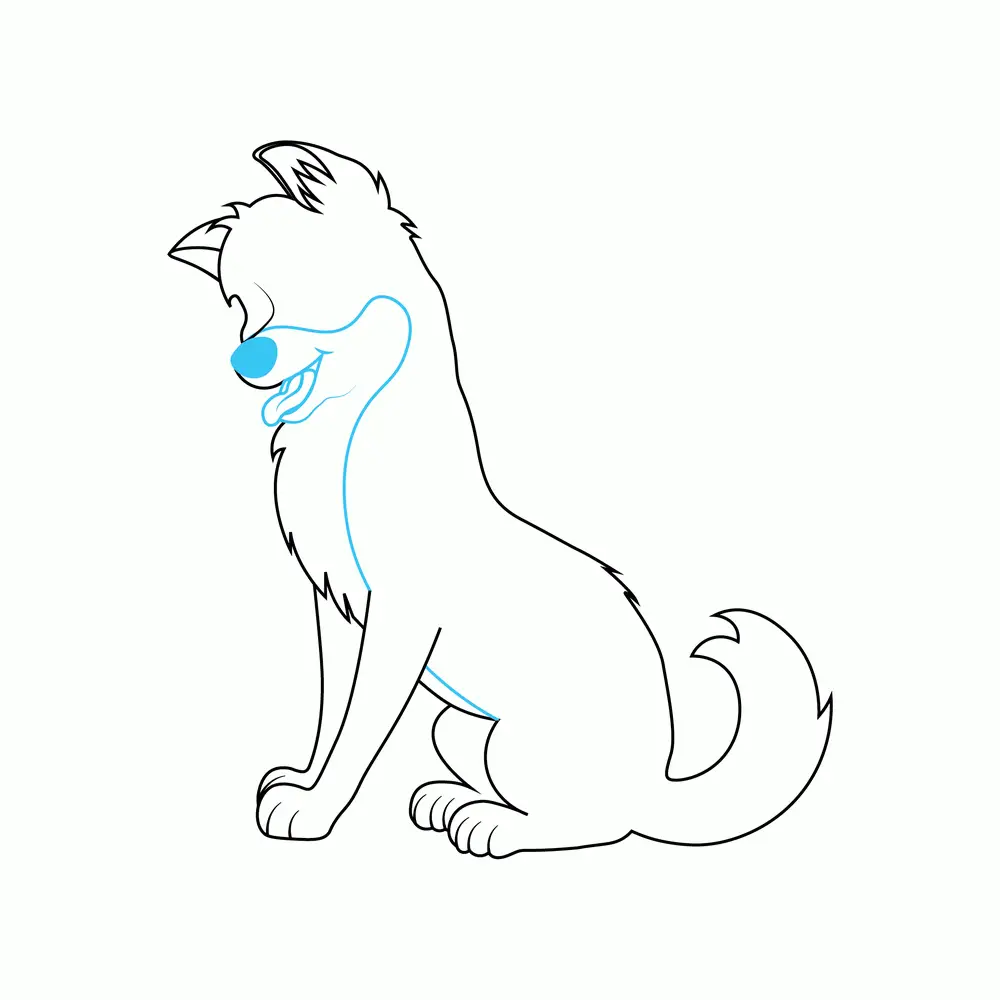 How to Draw A Wolf Step by Step Step  6