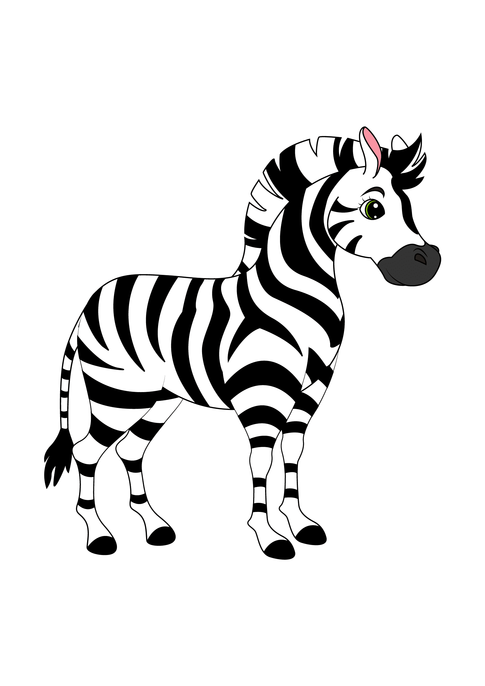 How to Draw A Zebra Step by Step Printable