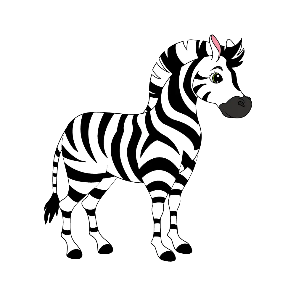 How to Draw A Zebra Step by Step Thumbnail