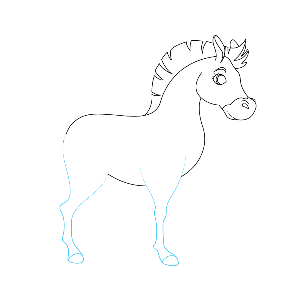 How to Draw A Zebra Step by Step Step  5