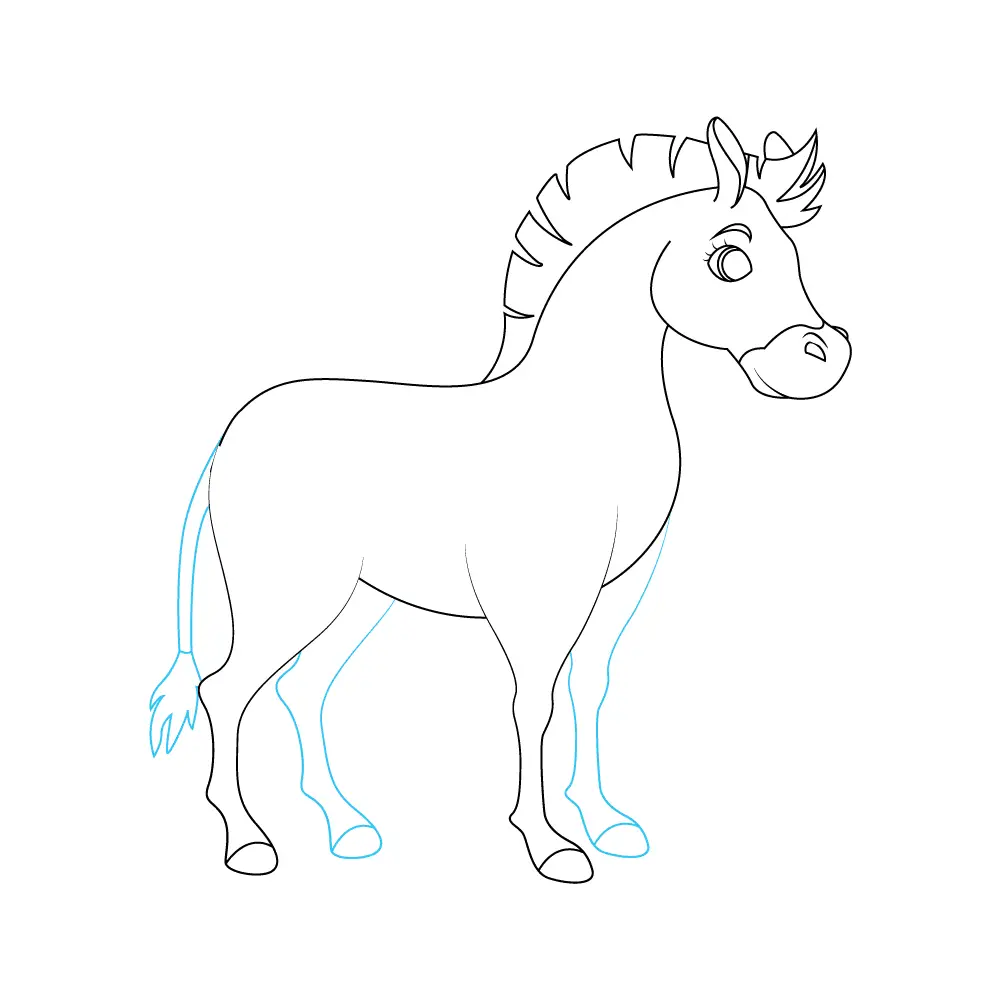 How to Draw A Zebra Step by Step Step  6