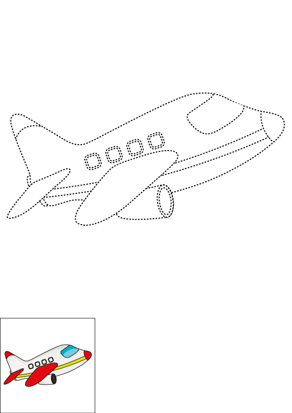 How to Draw An Airplane Step by Step Printable Dotted